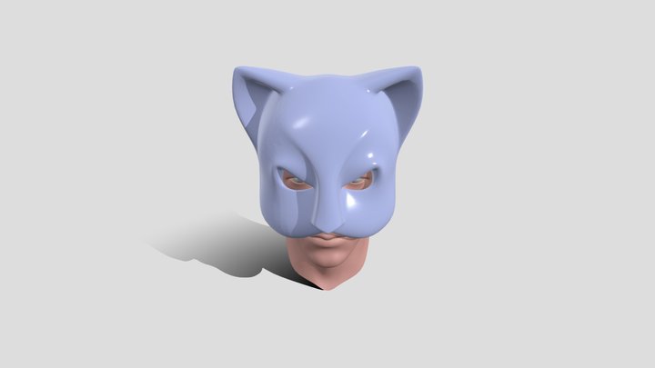 mascara gato 3D Model