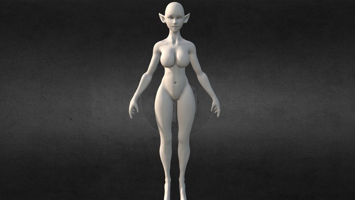 body base low poly elf 3D Model