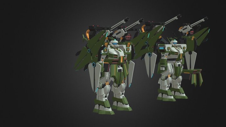 火力支援1型-“泰阿”量产型机甲 3D Model