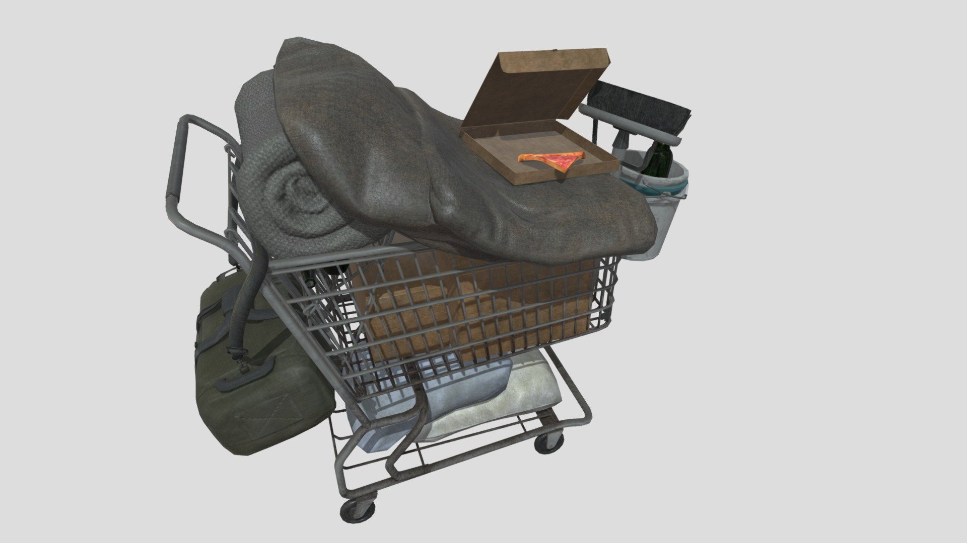 Beggar Cart Trolly - Buy Royalty Free 3D model by luxe3dworld [37dfb80 ...
