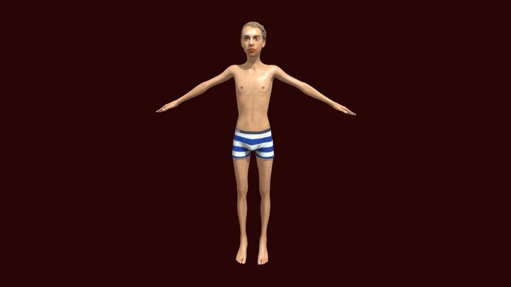 Neighborhood Kid - Brett 3D Model