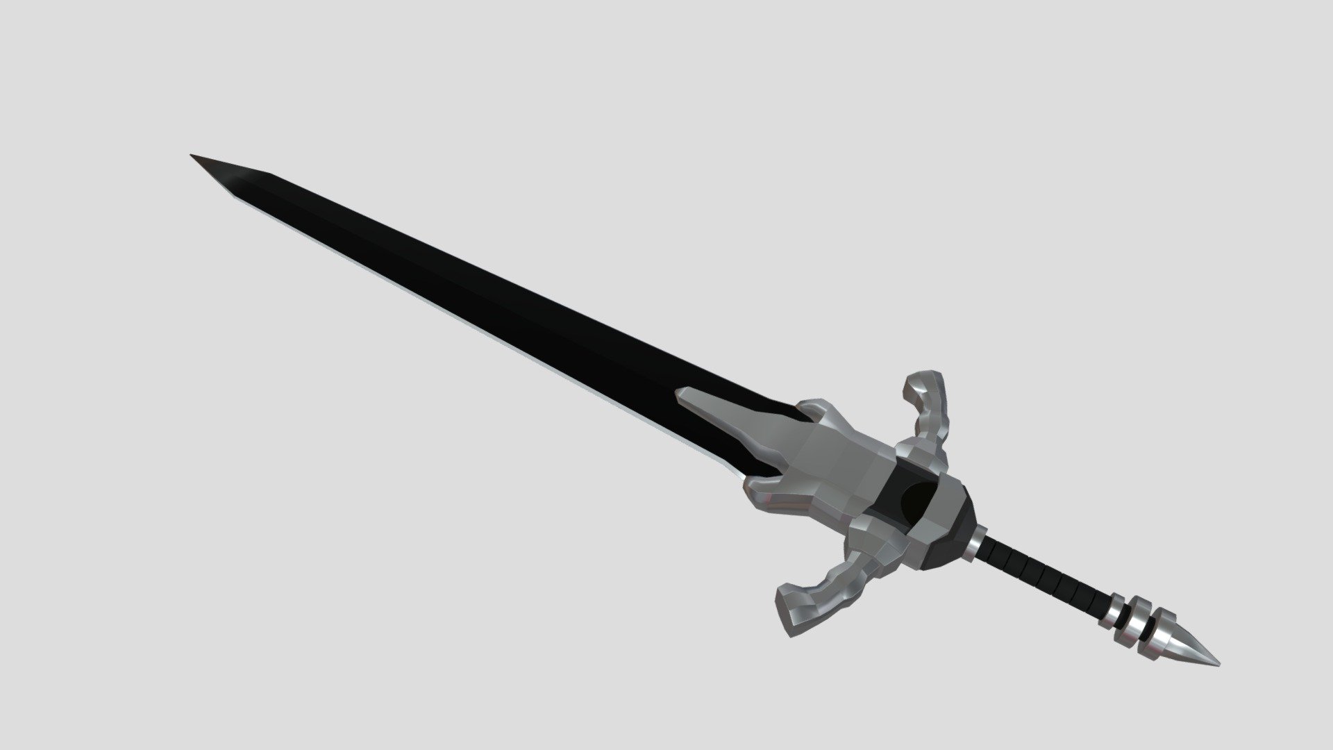 Black Steel Long Sword - 3D model by Davi Galisteo ...