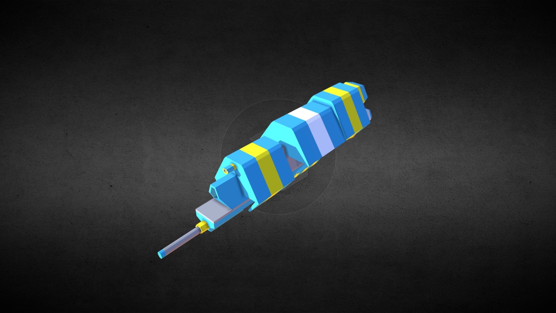 Low-poly Space Cap Ship