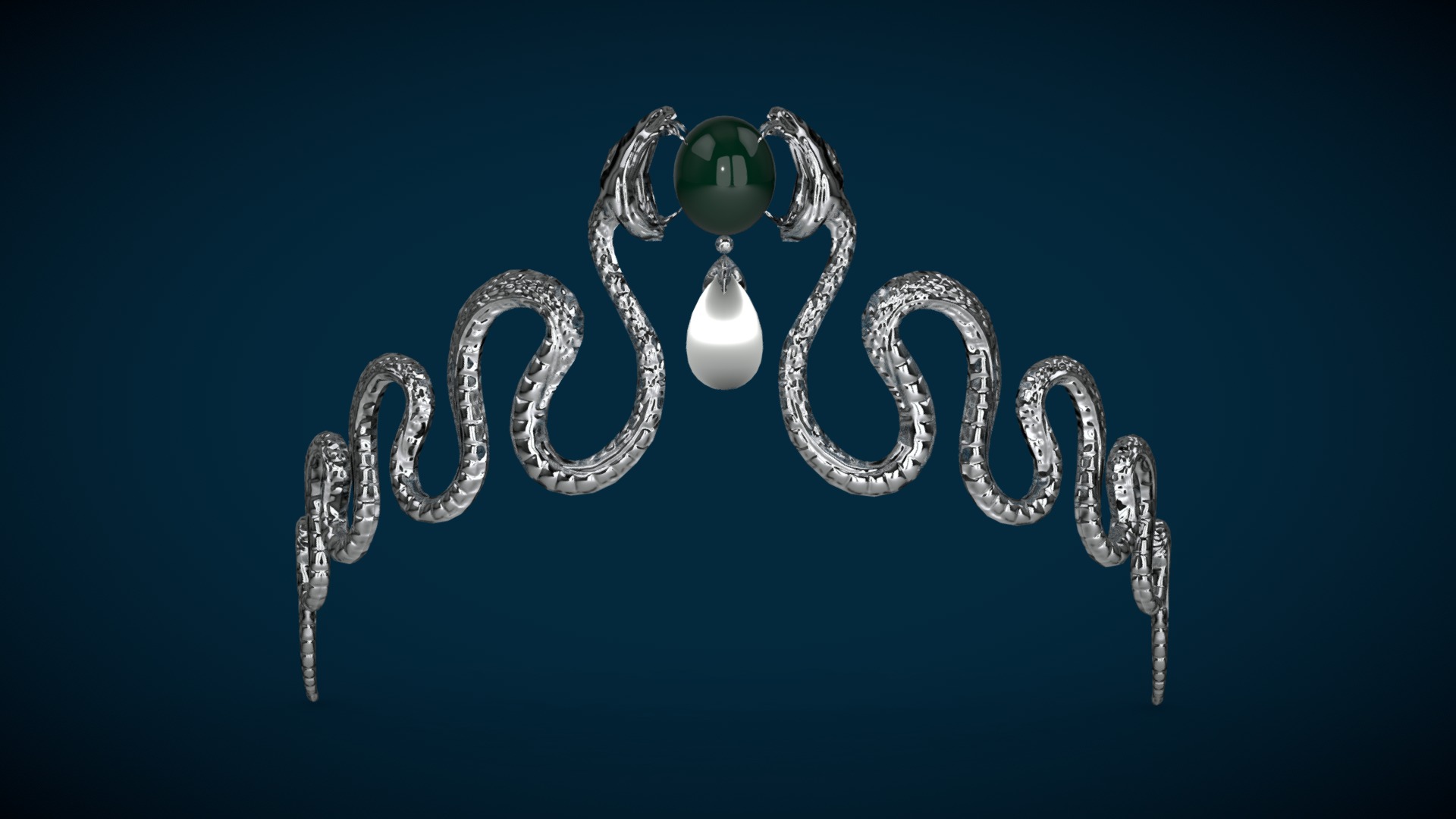 3D model Diadème "Serpent" CHAUMET - This is a 3D model of the Diadème "Serpent" CHAUMET. The 3D model is about a close-up of a necklace.