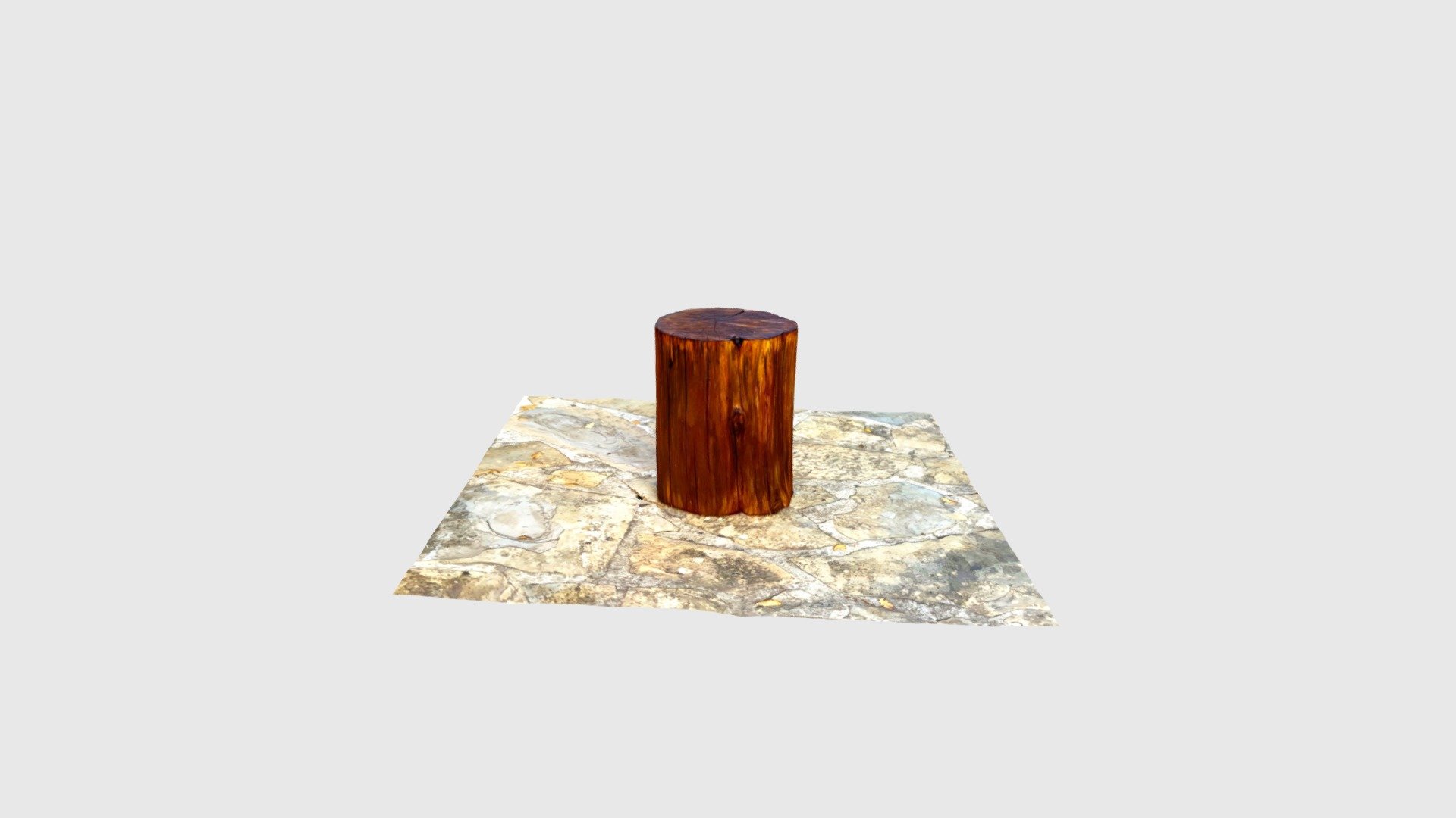 A wooden block from the Garden