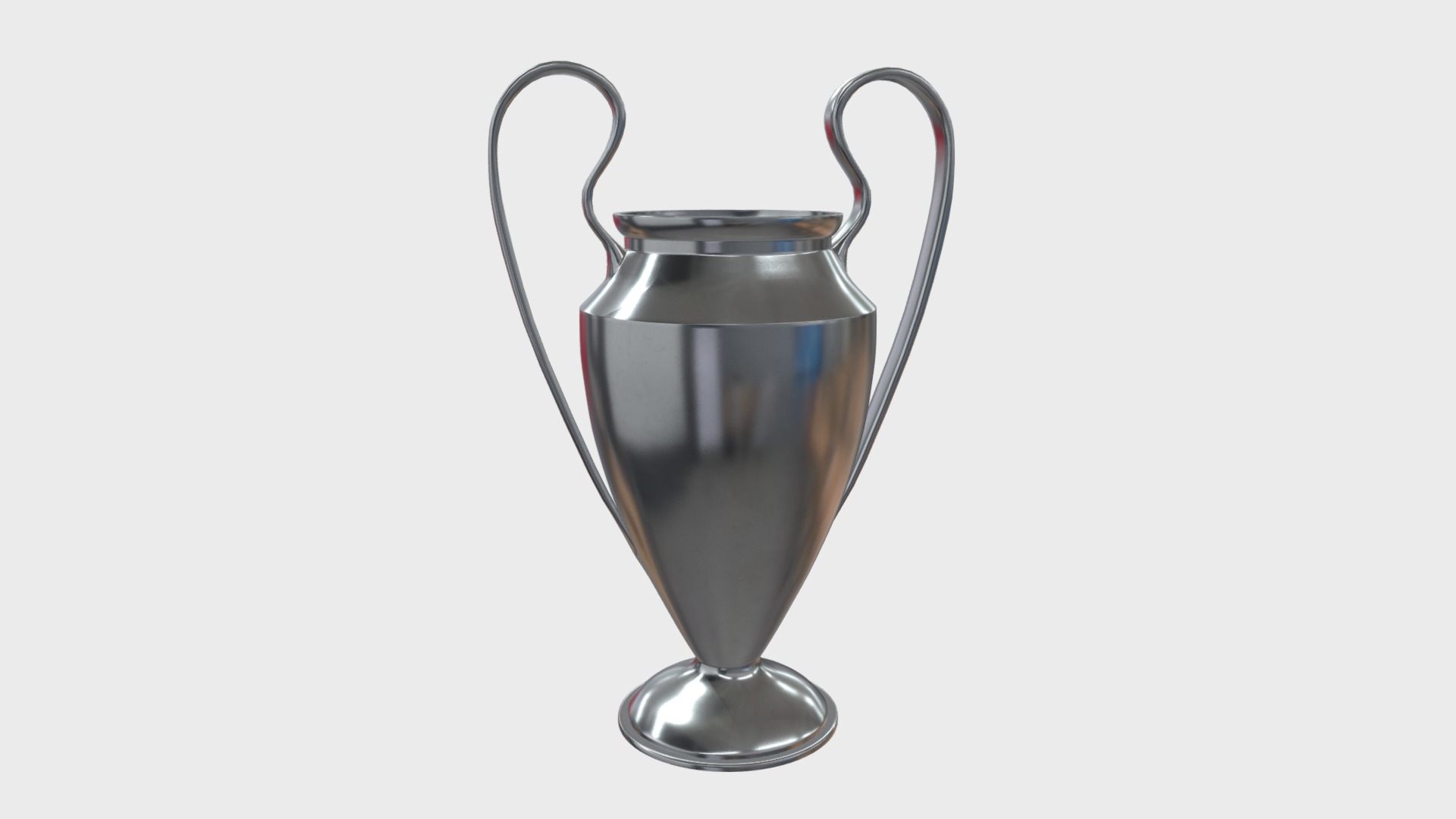 3D model Sport trophy cup - This is a 3D model of the Sport trophy cup. The 3D model is about a silver and black metal cup.