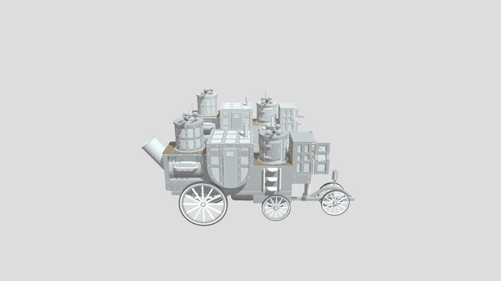 карета 3D Model