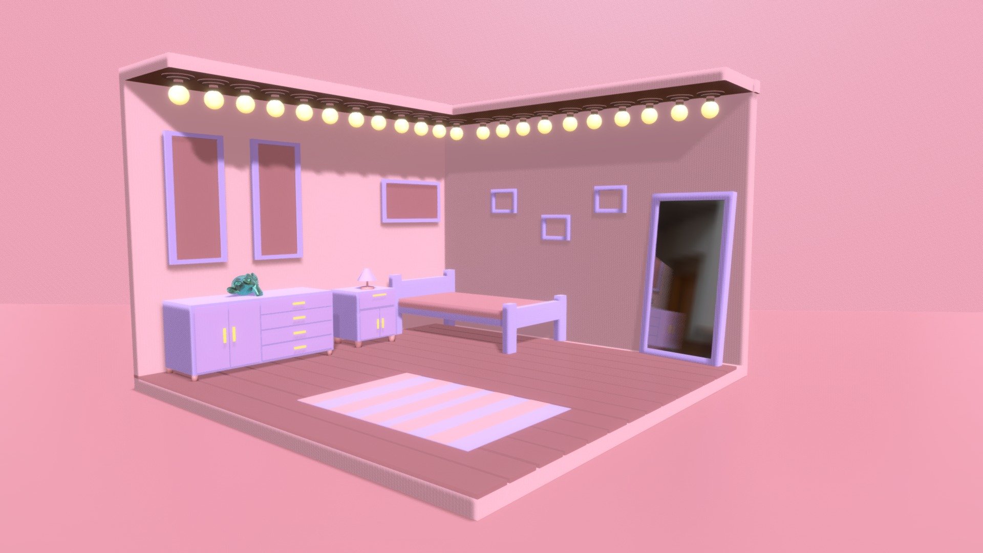 Bed Room - Download Free 3D model by SAMPATH MJ (@9fxstudioofficial ...