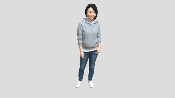 Casual Hoodie Portrait – Modello 3D gratuito STL