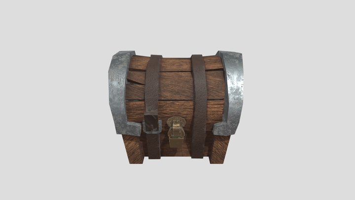 Treasure Chest Textured (not my model) 3D Model