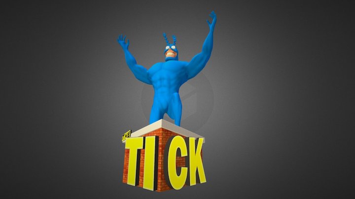 Comic Hero: The Tick (Fan-Art) 3D Model