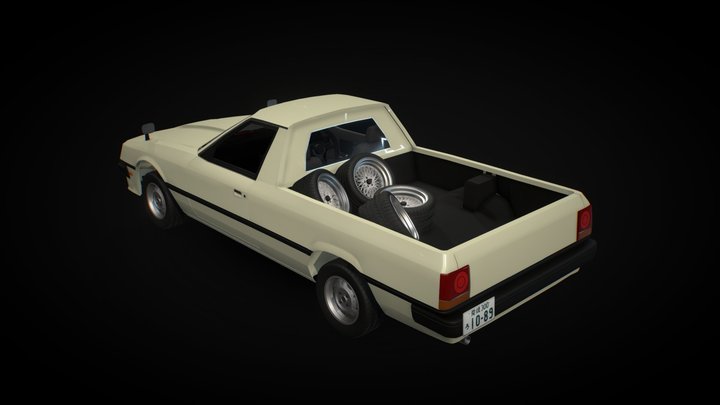 1983 Nissan Skyline R30 Ute 3D Model
