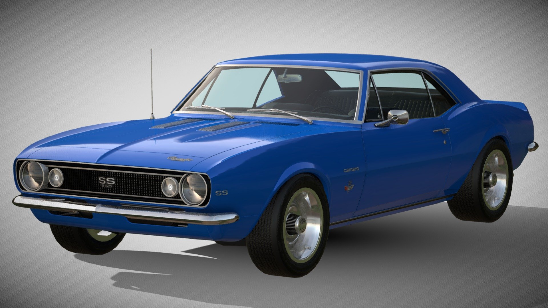1967 Chevrolet Camaro SS 350 Coupe — Sketchfab embed 3D viewer