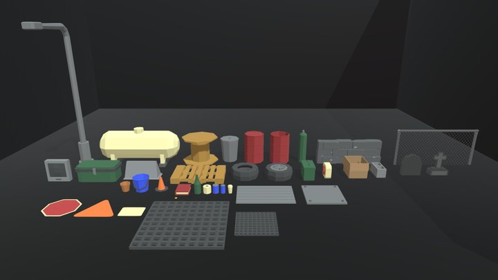 Low Poly Props Pack #1 3D Model