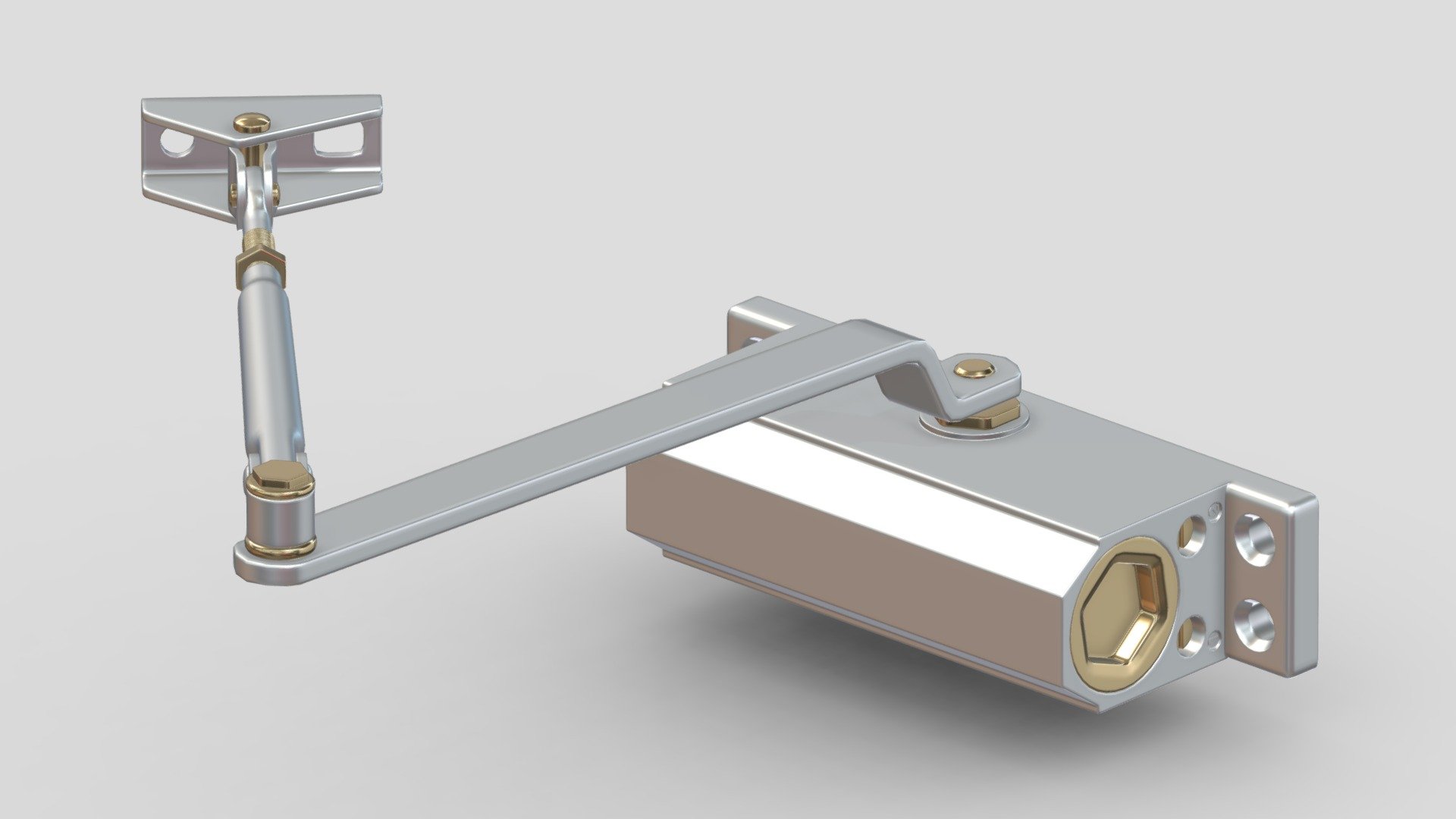 Hydraulic Door Closer Buy Royalty Free 3D model by Frezzy (frezzy3d