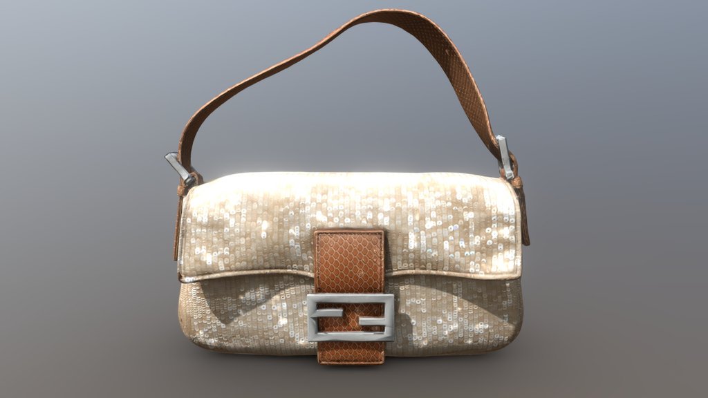 Fendi snake sequin baguette bag