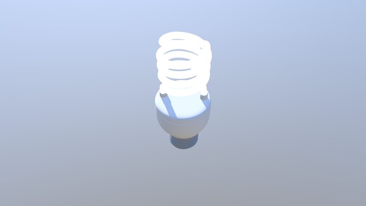 Fluorescent Light Bulb 3D Model
