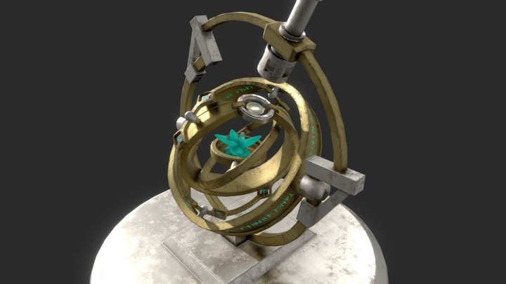 Wizard's Gyroscope 3D Model