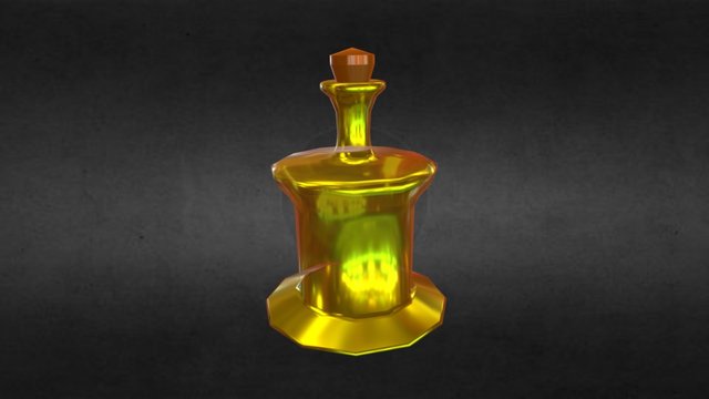 Bottle Of Rum 3D Model
