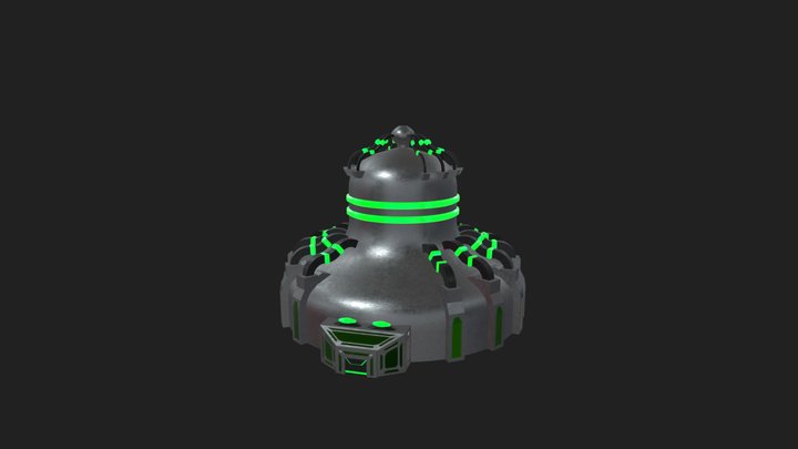 Futuristic Power Plant 3D Model