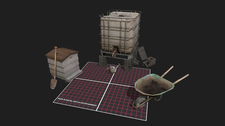 DAE 5 Finished props - Eco House 3D Model