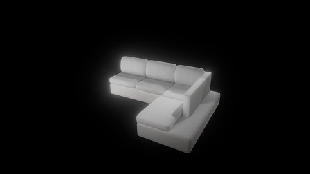 Modern White Sofa 3D Model