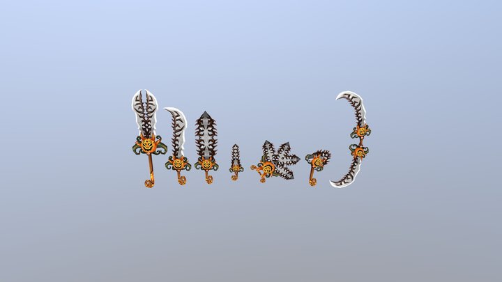 Halloween thorn set Mark 3D Model