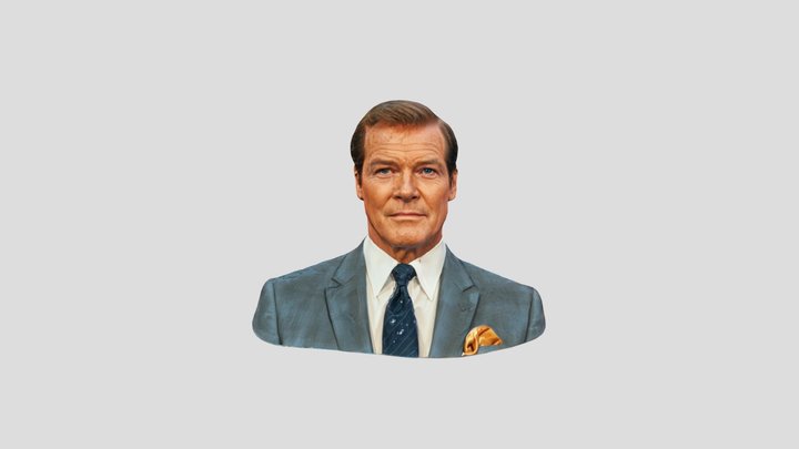 Roger Moore As James Bond 3D Model