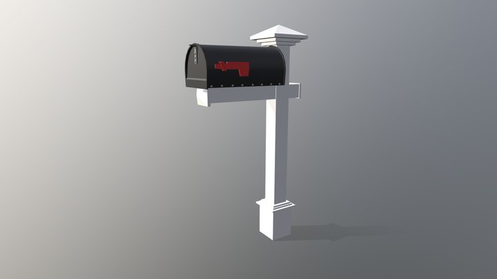 Low Poly Mailbox 3D Model