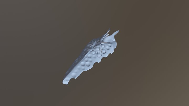 Bio-Organic Scout Ship (Decimated by Greex) 3D Model