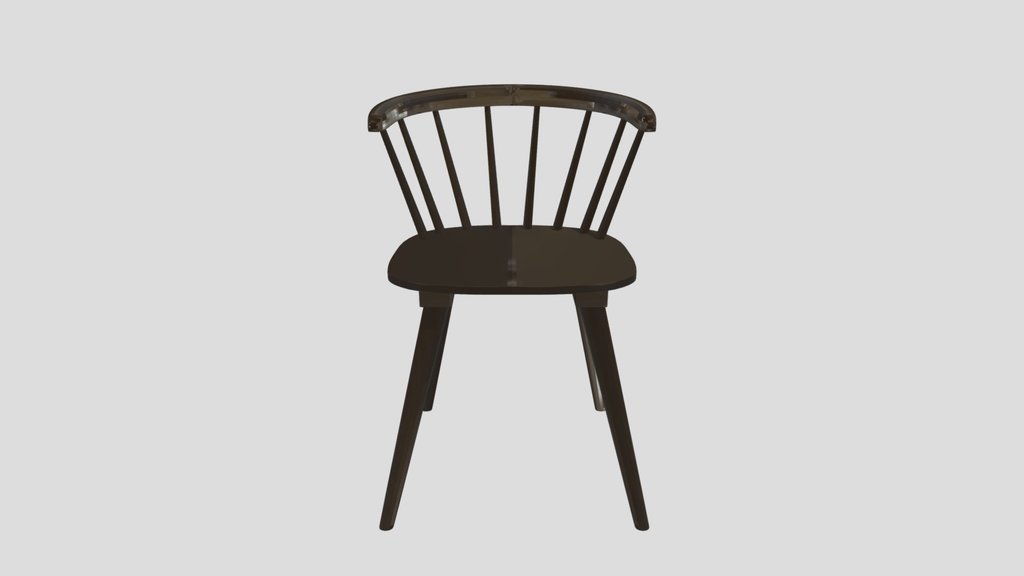 Modern Black Wooden Chair