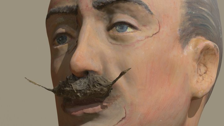 Papier Maché Head. 1900s 3D Model