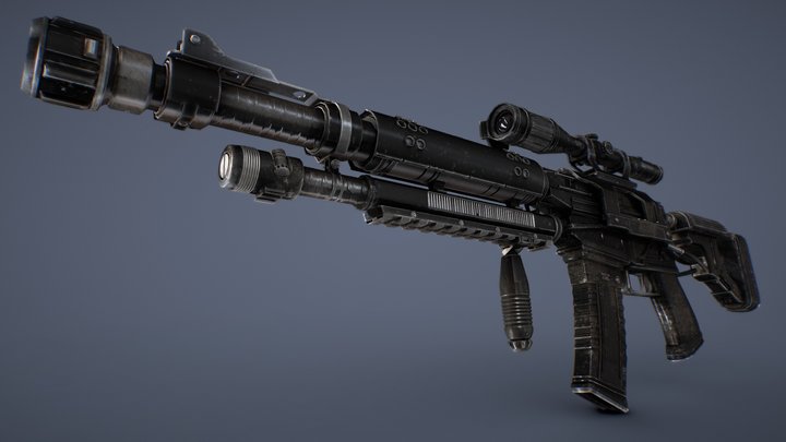 Automatic rifle 3D Model