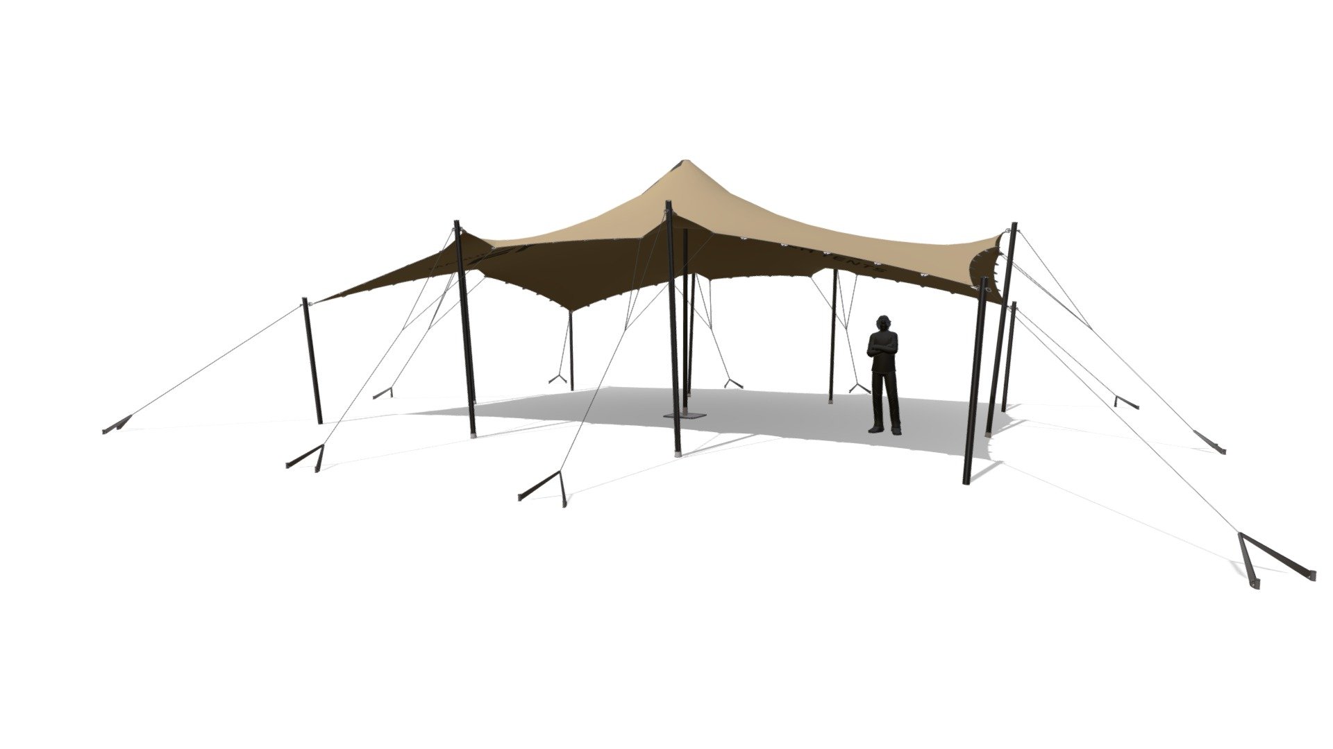 10m x 7.5m Canopy - Rigging Model - 3D model by FREEFORM® STRETCH TENTS ...