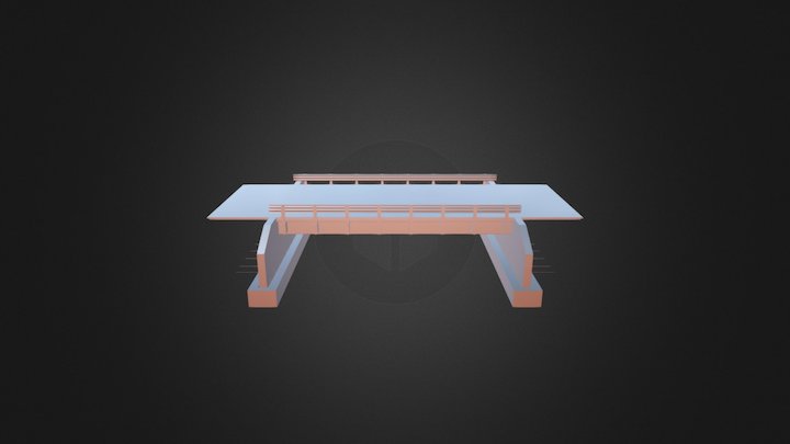 3D Rendering Of 14m Long By 8m Wide Bridge 3D Model