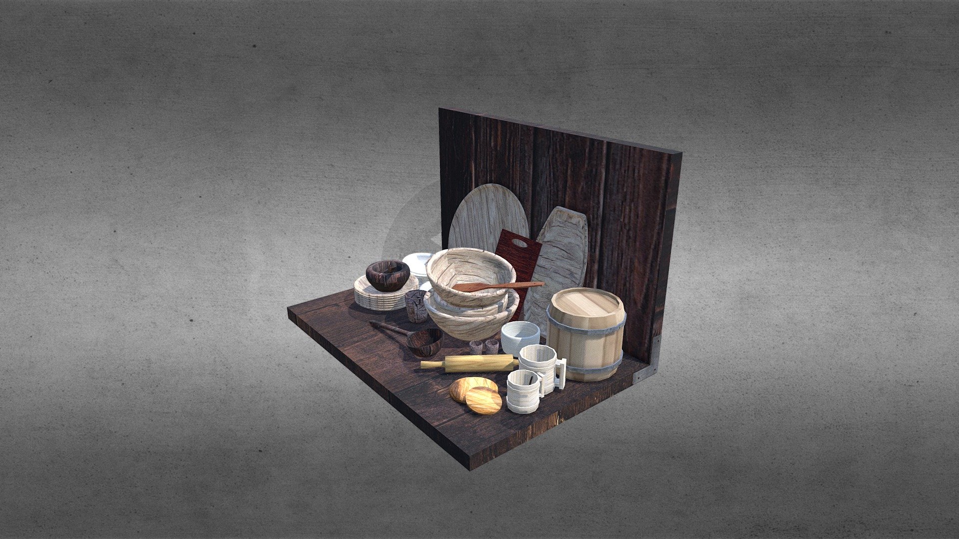 Wooden dishes