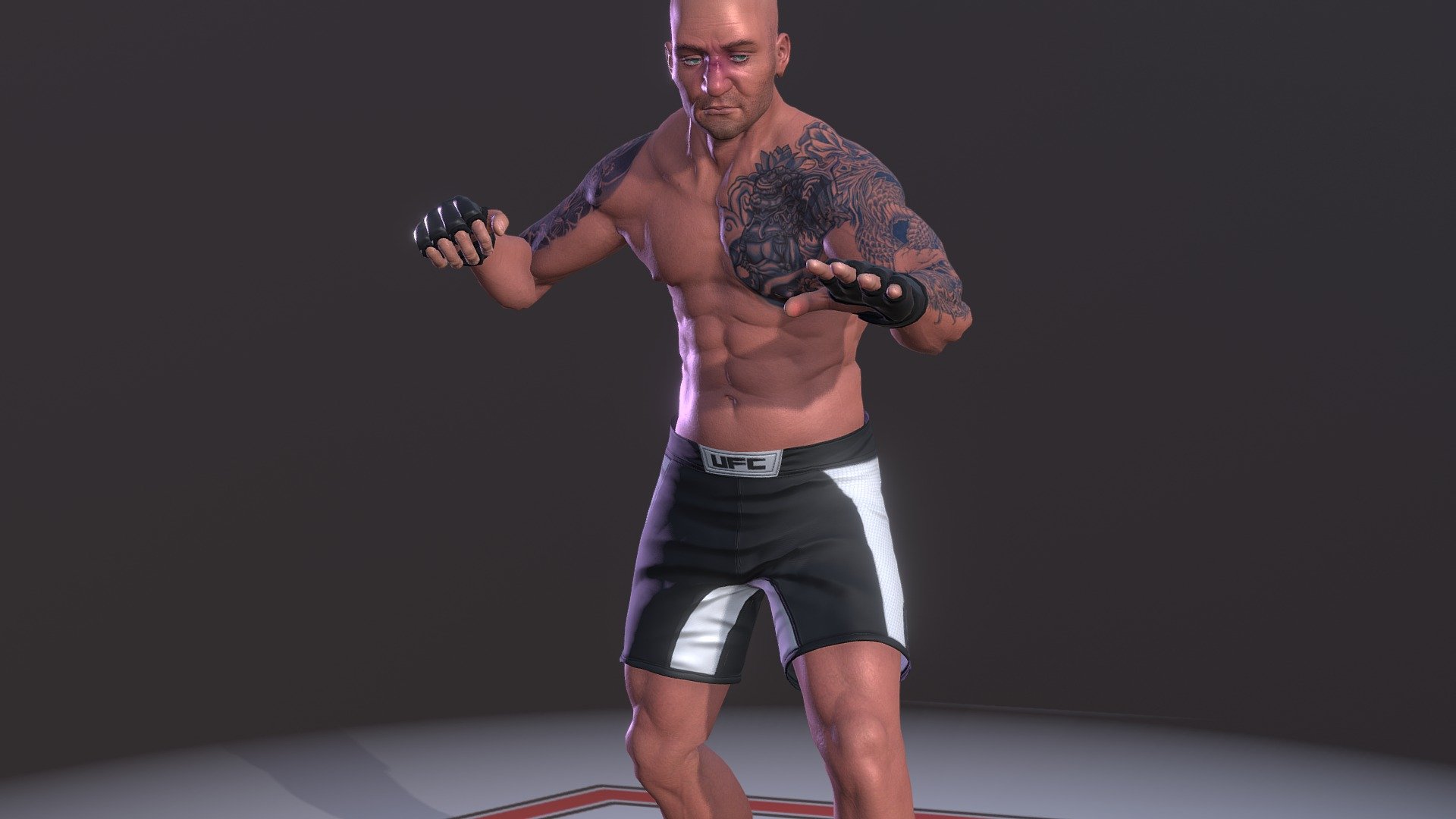 UFC Fighter - 3D Model By Alexandr Pinzari (@peoplerususasha) [37fe809 ...