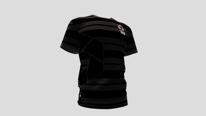 Camiseta Masculina Preta - Coworking 013 3D Model
