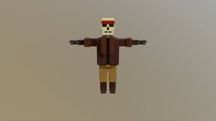 East Spy Skeleton 3D Model