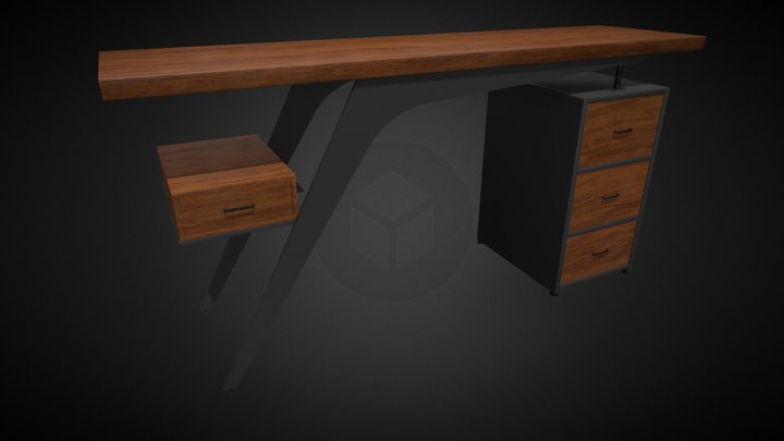 Office Table 3D Model