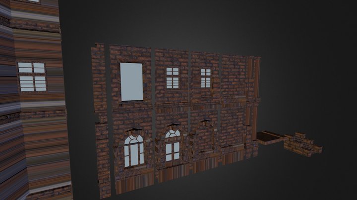Bahnhofsgebäude modular 3D Model