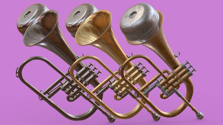 Flugelhorn - Brass Instrument 3D Model