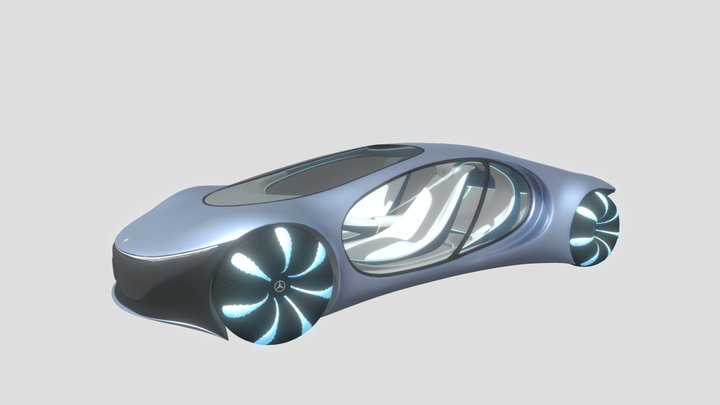 Mercedes-Benz Vision AVTR Animated and Rigged 3D Model