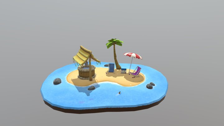 Worldskills 2023 - Stylized Wishing Well 3D Model