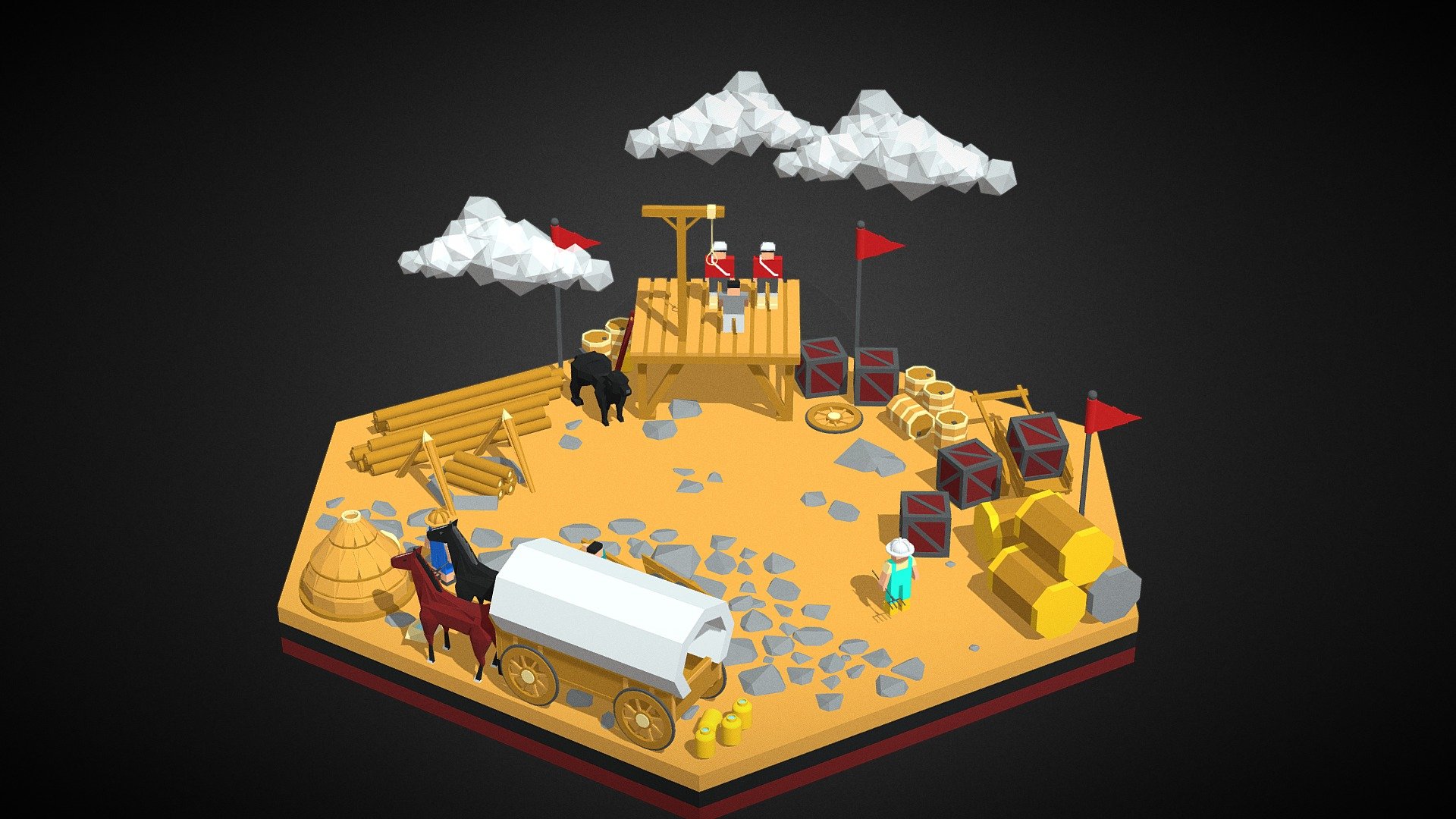 Lowpoly Game Scene