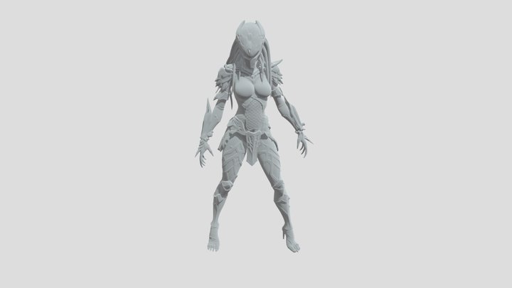 Obsidian Predator Warrior 3D Model