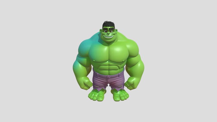 Hulk Chibi Is Having Fun 3D Model