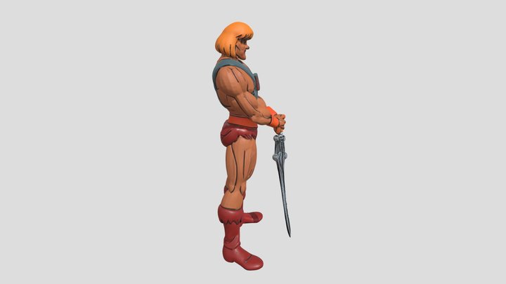 He-Man Cartoon FREE Masters of the Universe 3D Model