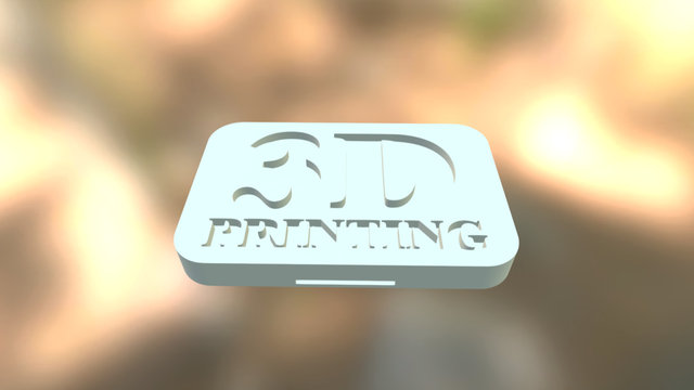 3d Printing token with tag space 3D Model