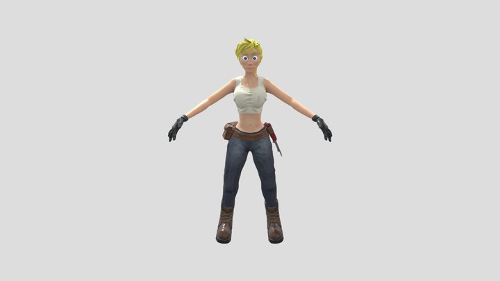 Mechanics Girl 3D Model